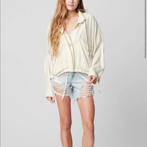 Final Sale ⚡️ Blank NYC Linen Utility Jacket/Clean Slate